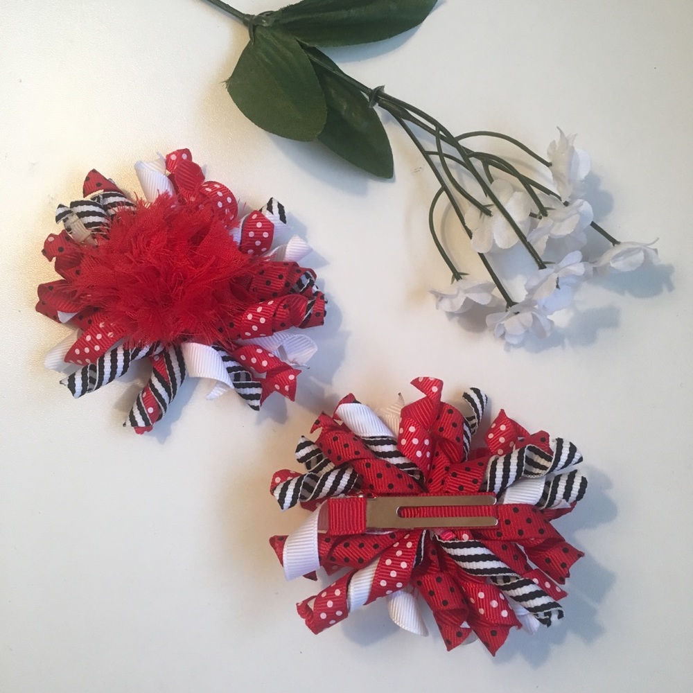 Girls korker bows. Bright colors with puff.